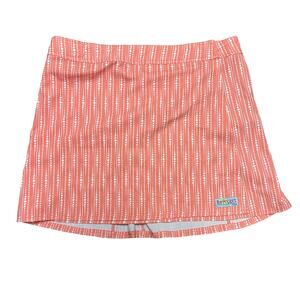 Rip Skirt Hawaii Wrap Skirt Womens Large Length 1 Orange White Adjustable